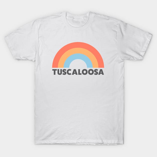 Tuscaloosa Retro Rainbow Badge T-Shirt by modeoftravel